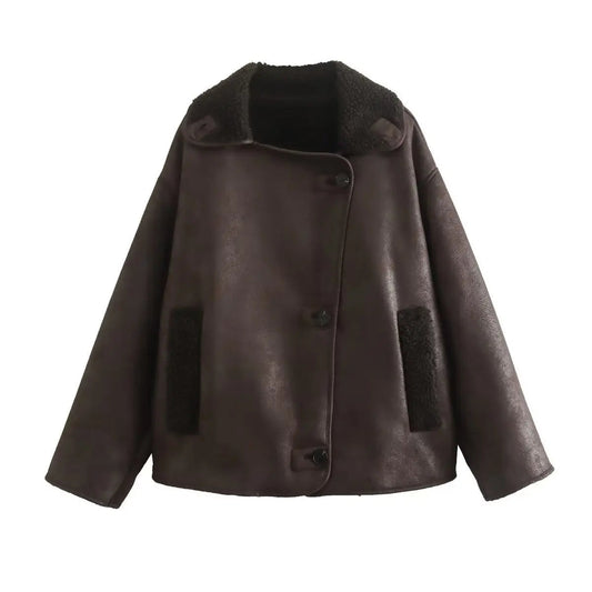 Chaqueta polar elegante de corte clásico para mujer – MARTINA