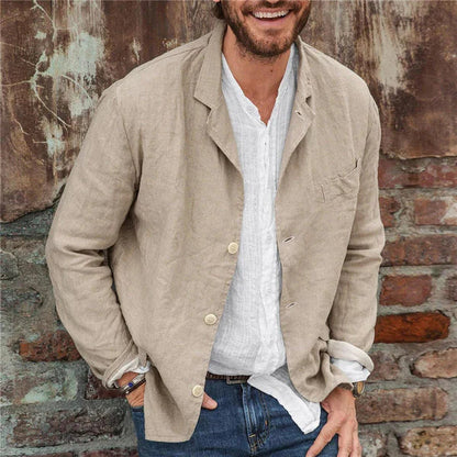 Blazer de algodón ligero para hombre con estilo casual – MICHAEL