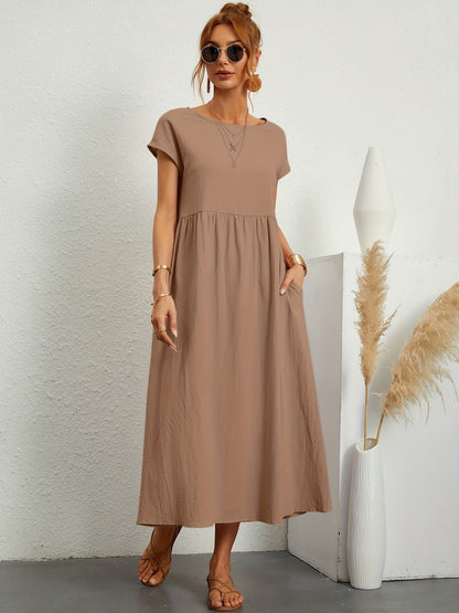 Vestido de lino elegante para mujer con corte relajado – GRETA