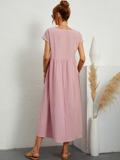 Vestido de lino elegante para mujer con corte relajado – GRETA