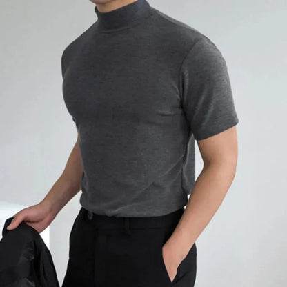 Camiseta de hombre transpirable con cuello alto y corte ajustado – MILO