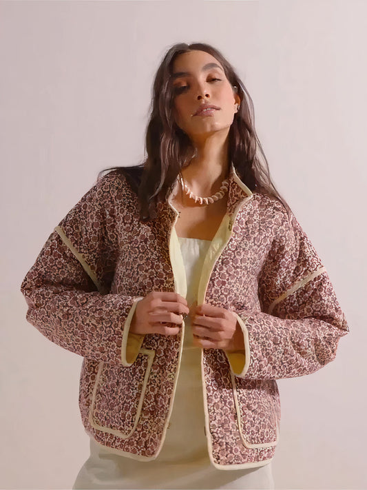 LIV - Chaqueta floral vintage para mujeres
