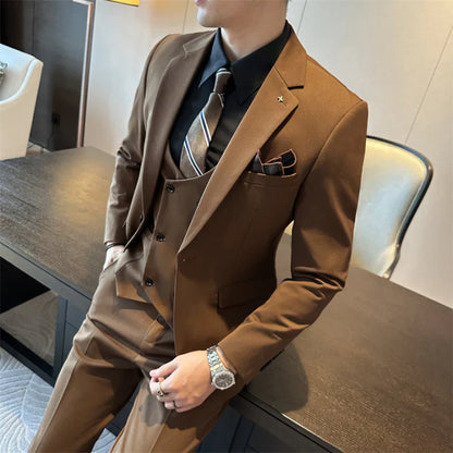 Traje clásico de hombre slim fit de tres piezas – ELIANDRO