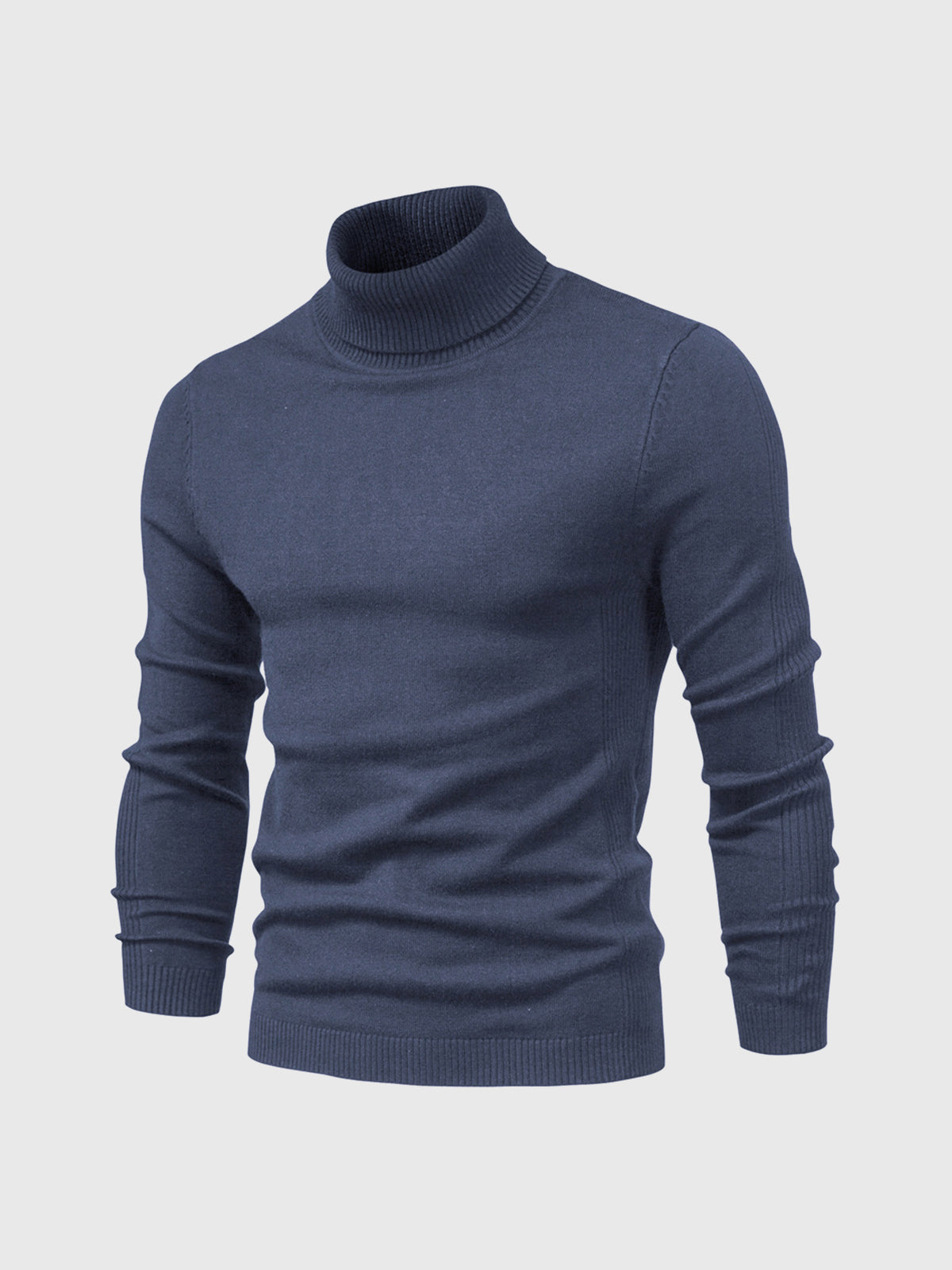 DAVARO – Jersey de hombre de cuello alto slim fit con diseño elegante