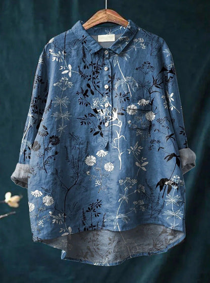 Blusa fluida con estampado floral colorido para mujer – ROSÉLIA