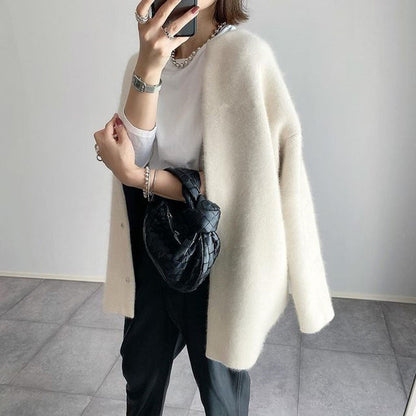 GUNNEL - Chaqueta de punto oversize elegante para mujeres