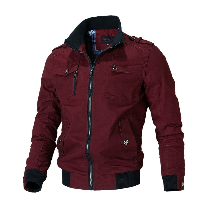IVAR - Chaqueta bomber táctica con cremallera para hombre