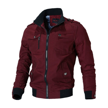 IVAR - Chaqueta bomber táctica con cremallera para hombre
