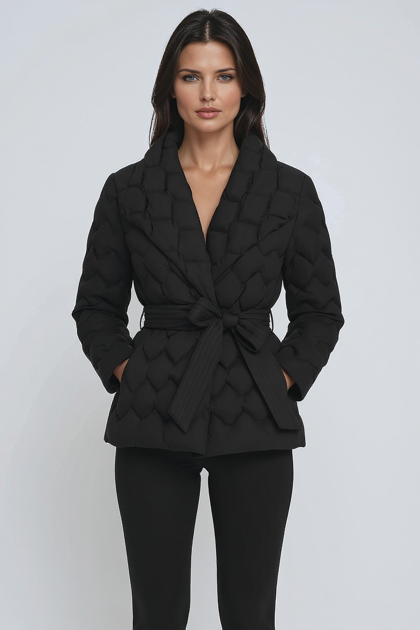 ISABELIA – Abrigo de invierno acolchado para mujer con cinturón ajustable