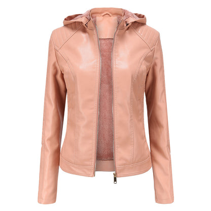MAJA - Chaqueta de cuero con opciones ajustables para mujer