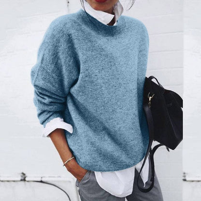 Jersey de punto con cuello redondo para mujer – NADIA