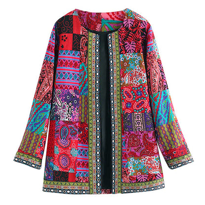 Blazer entallada con estampado artístico y acabado premium – AURELIA