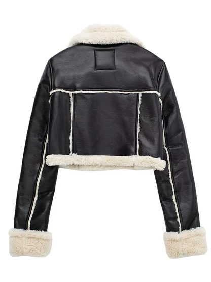 Chaqueta lisa con cierre delantero para mujer – ZORA
