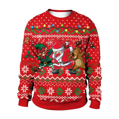 LEONOR - Jersey navideño unisex cálido con mangas largas