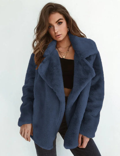 LISELOTTE - Chaqueta de invierno para mujeres con solapa de peluche