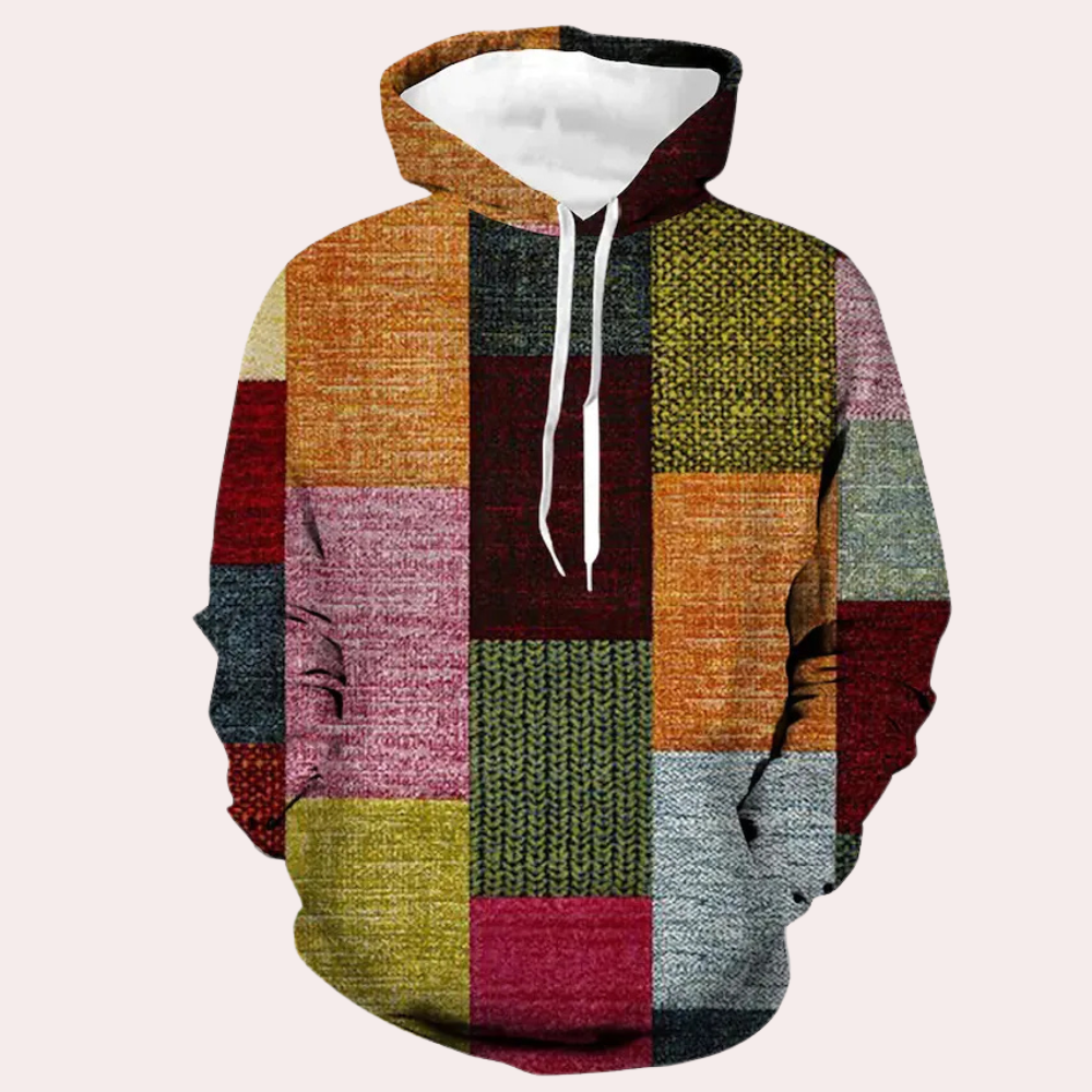 GAEL - Sudadera de punto con capucha para hombre