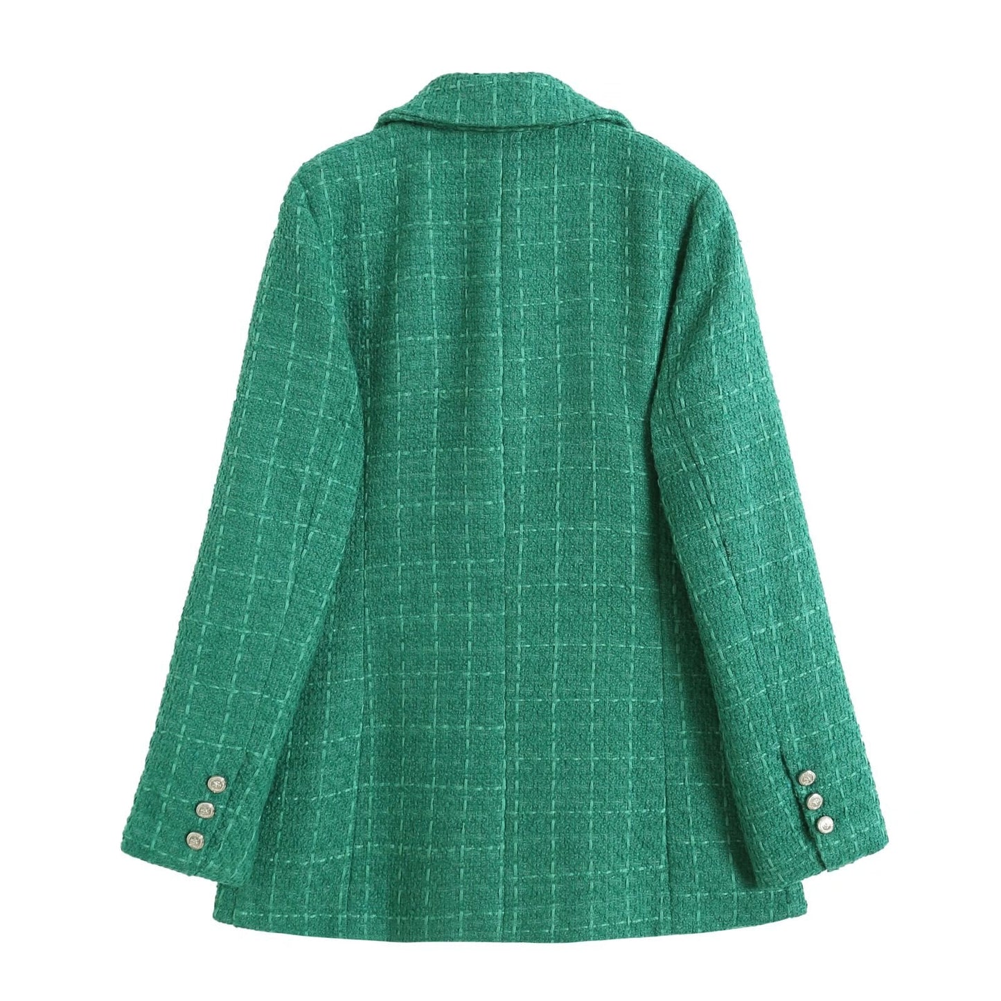 Blazer cruzado de mujer con detalles en contraste – THAINA