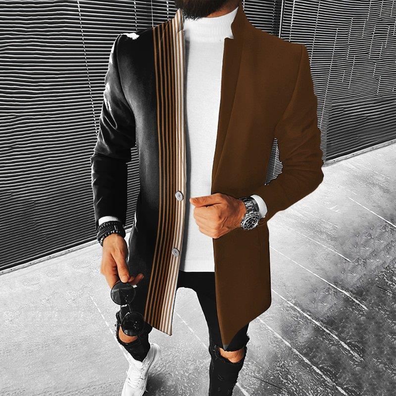 LEONIS - Chaqueta moderna con diseño geométrico para hombre