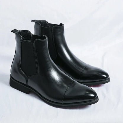 Botines Chelsea de hombre en piel con suela roja – LUCIÉR