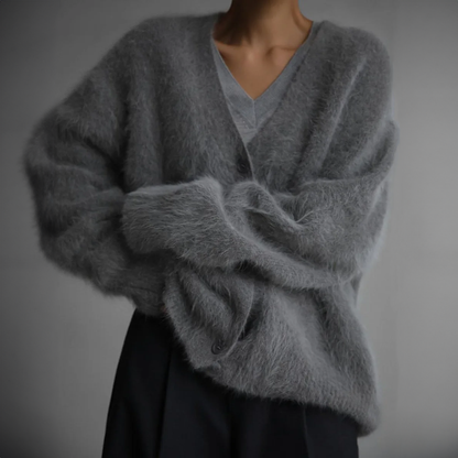 AMARA - Chaqueta oversize de cachemir cómoda para mujer