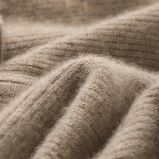 MERIVA – Chaqueta de punto para mujer en lana merino con cremallera y bolsillos