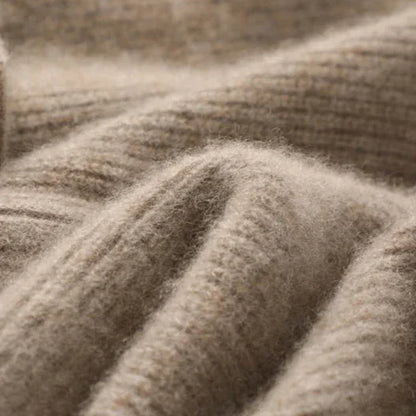 MERIVA – Chaqueta de punto para mujer en lana merino con cremallera y bolsillos