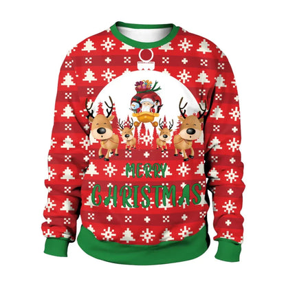LEONOR - Jersey navideño unisex cálido con mangas largas