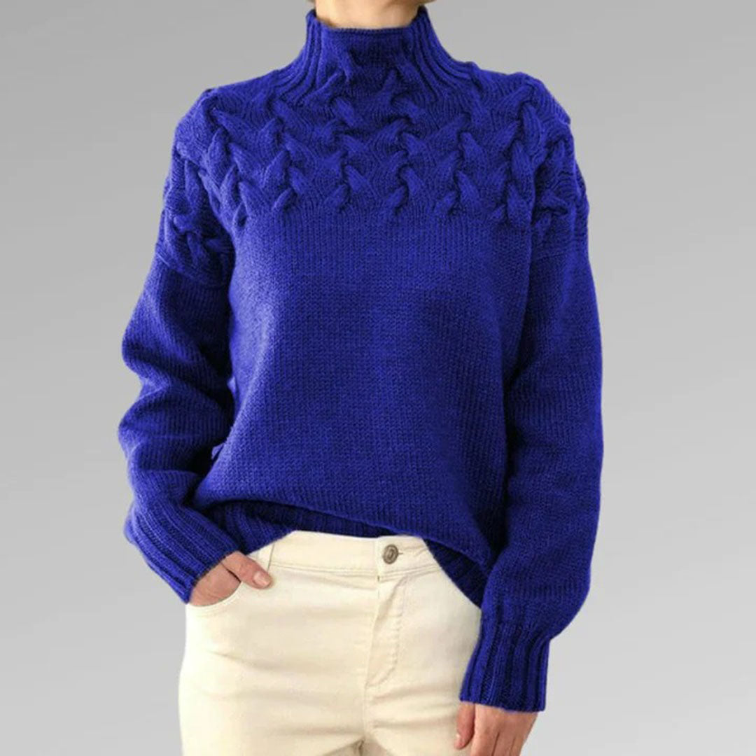 MARTA - Suéter de punto con cuello alto para mujer