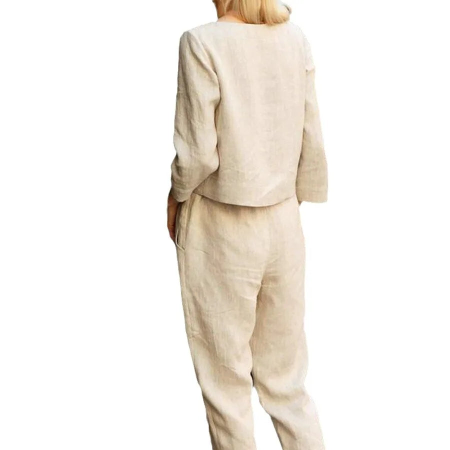 Conjunto fluido para mujer con cinturón de lazo y estilo elegante – NOELLE