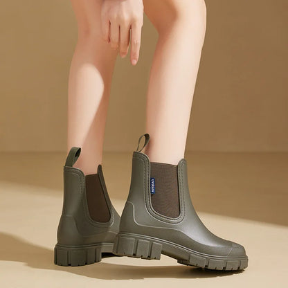 Botines de lluvia tipo Chelsea para mujer, impermeables y antideslizantes – RAINELLA