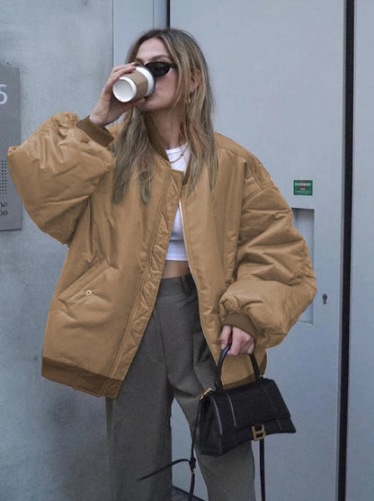 Cazadora bomber oversized con estilo para mujer – SABRINA