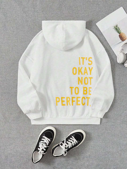 Sudadera oversize con capucha y estampado moderno para mujer – SABRINA