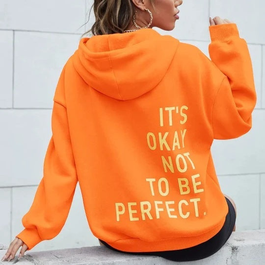 Sudadera oversize con capucha y estampado moderno para mujer – SABRINA
