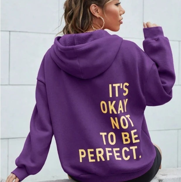 Sudadera oversize con capucha y estampado moderno para mujer – SABRINA