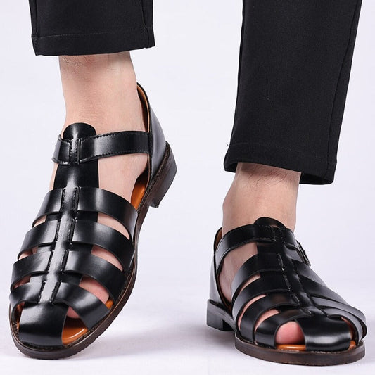 LeatherSoul Clásica – Sandalias de cuero clásicas para hombre, frescas y sofisticadas