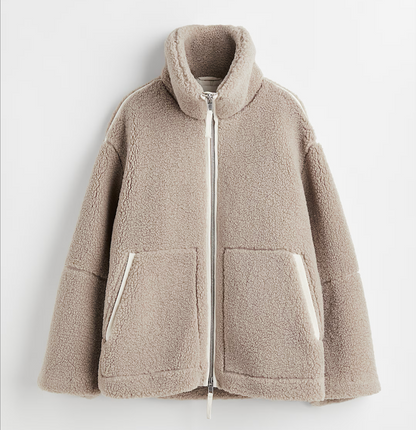 KAREL - Chaqueta de forro polar con cremallera y bolsillos delanteros para hombre