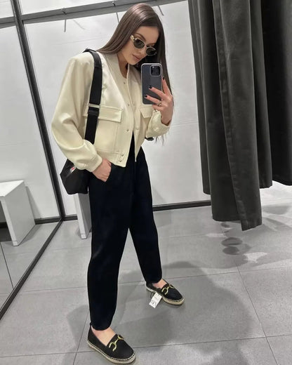 Chaqueta bomber para mujer con toque vintage – PAMELA