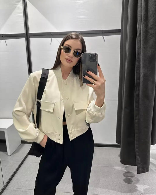 Chaqueta bomber para mujer con toque vintage – PAMELA