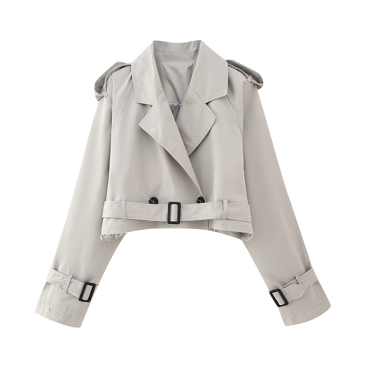 Trench corto elegante para mujer con corte entallado – STEPHANIE