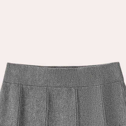 ELENA - Falda maxi de punto con cintura alta para mujer