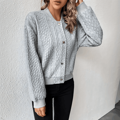 NOELIA - Cárdigan estilo bomber para mujer
