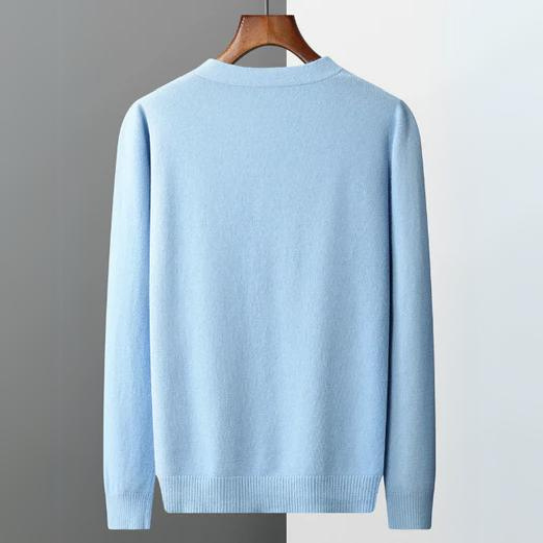 Cárdigan de punto para hombre con cuello en V y botones – MONTARO