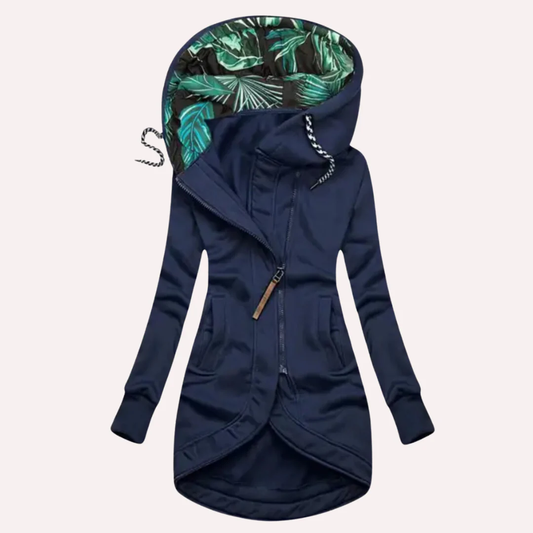 Chaqueta de invierno para mujer con capucha y cremallera – FLORINA