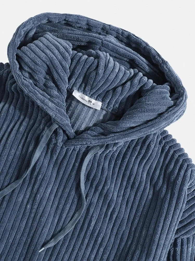 NOAH - Sudadera vintage de pana con capucha para hombre