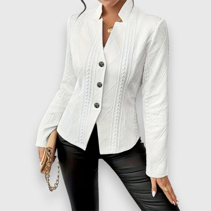 Blazer entallada con textura estructurada para mujer – VERA