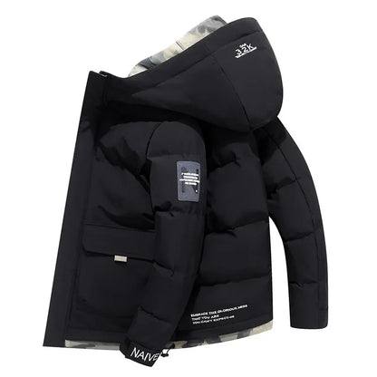 Chaqueta acolchada de invierno para hombre con capucha – JAKEN