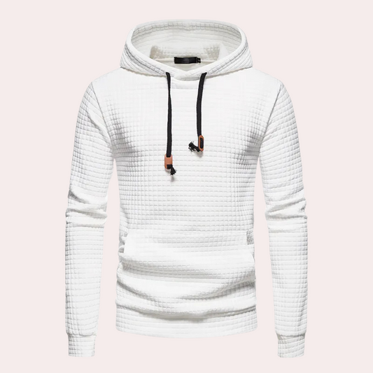 DIEGO - Sudadera con capucha texturizada y cordón ajustable para hombre