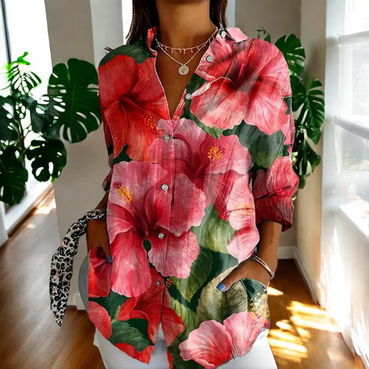 Blusa fluida con botones y estilo relajado para mujer – ELARA BUTTON