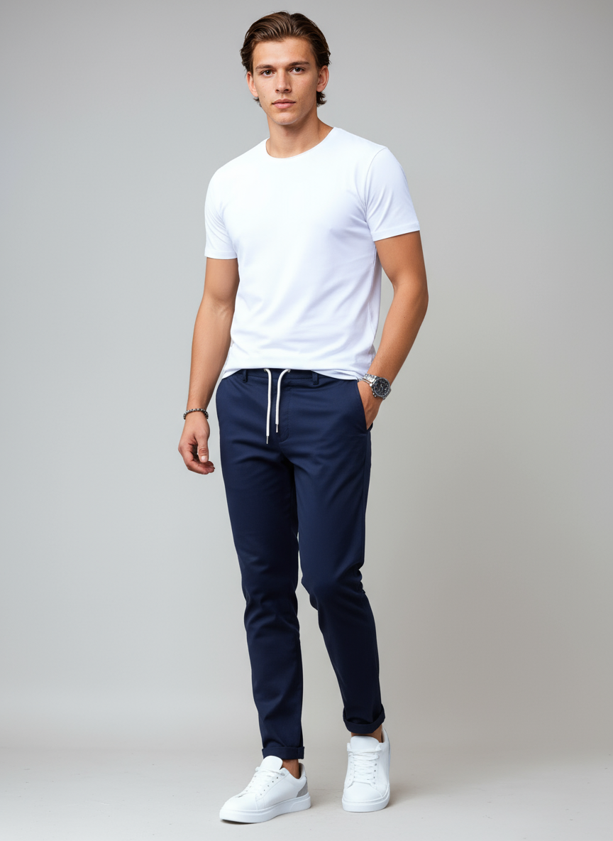 DANTERO – Pantalón chino slim fit para hombre con estilo elegante y versátil