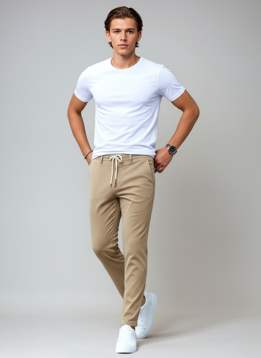DANTERO – Pantalón chino slim fit para hombre con estilo elegante y versátil
